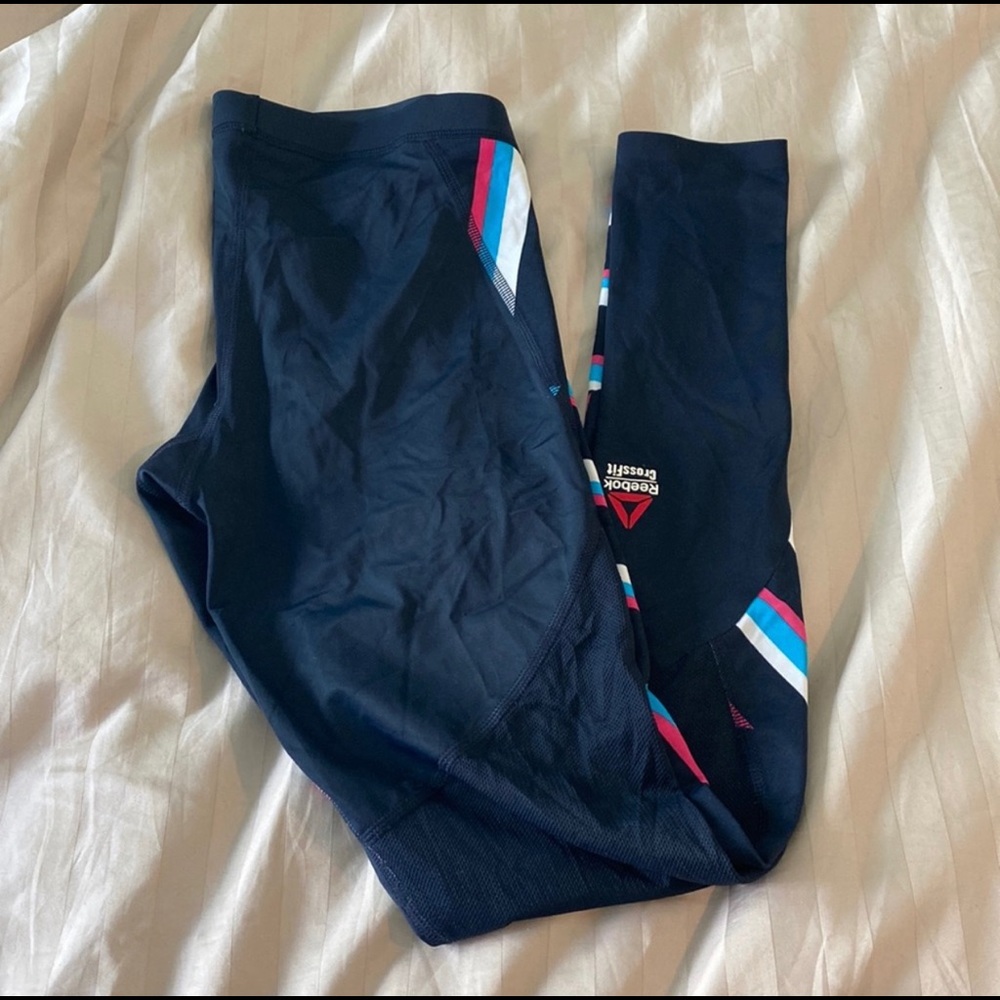 Reebok CrossFit Women's Navy Blue Speedwick Control Compression Tights Z78191 - Picture 4 of 9